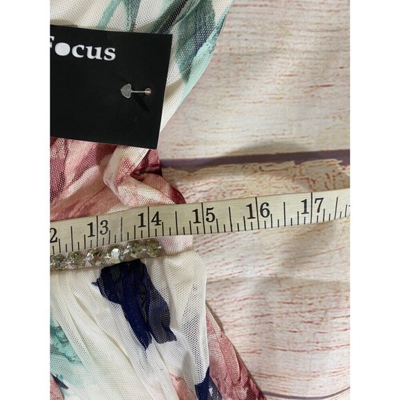 NWT En Focus Women's Soft Light Floral Maxi Dress - 10 - Picture 12 of 14